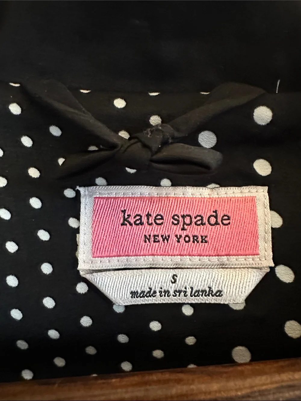 Kate Spade New York Polka Dot Button Front Blouse Pajama Style Top Small